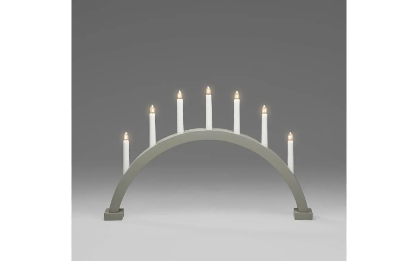 Eliza Adventsljusstake 7L 39cm Grå/Grön