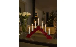 Konstsmide Elli Adventsljusstake 7L 28cm Röd* Visa Alla Adventsljusstakar|Adventsljusstakar 0-30 Cm