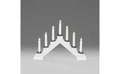 Elli Adventsljusstake 7L 28cm Vit