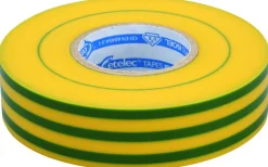 Eltejp, Grön/gul, 25 m