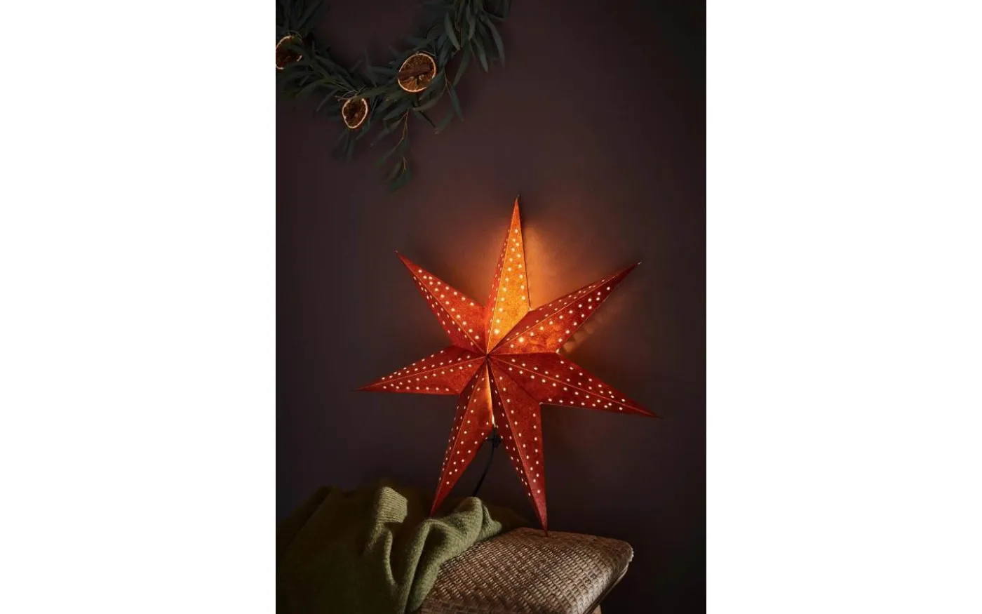 Embla Julstjärna 45cm Brun Sammet