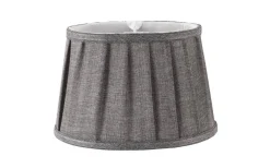 Oriva Emily Lampskärm Oval 22cm Grå* Plisserade Lampskärmar|Ovala Lampskärmar
