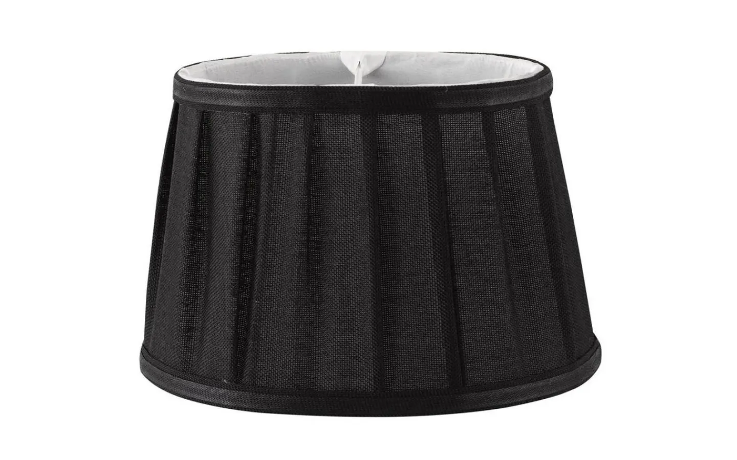 Plisserade Lampskärmar|Ovala Lampskärmar<Oriva Emily Lampskärm Oval 22cm Svart