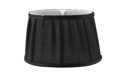 Oriva Emily Lampskärm Oval 28cm Svart* Plisserade Lampskärmar|Ovala Lampskärmar