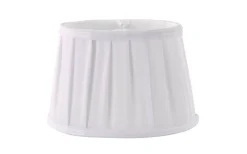 Oriva Emily Lampskärm Oval 22cm Vit* Plisserade Lampskärmar|Ovala Lampskärmar