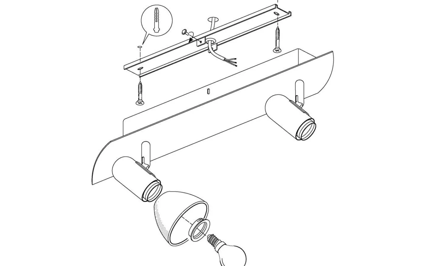 Eglo Enea Takspotlight 30cm Nickel* Avlånga Takspotlights|Takspot Med 2 Lampor