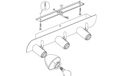 Enea Takspotlight 50cm Nickel