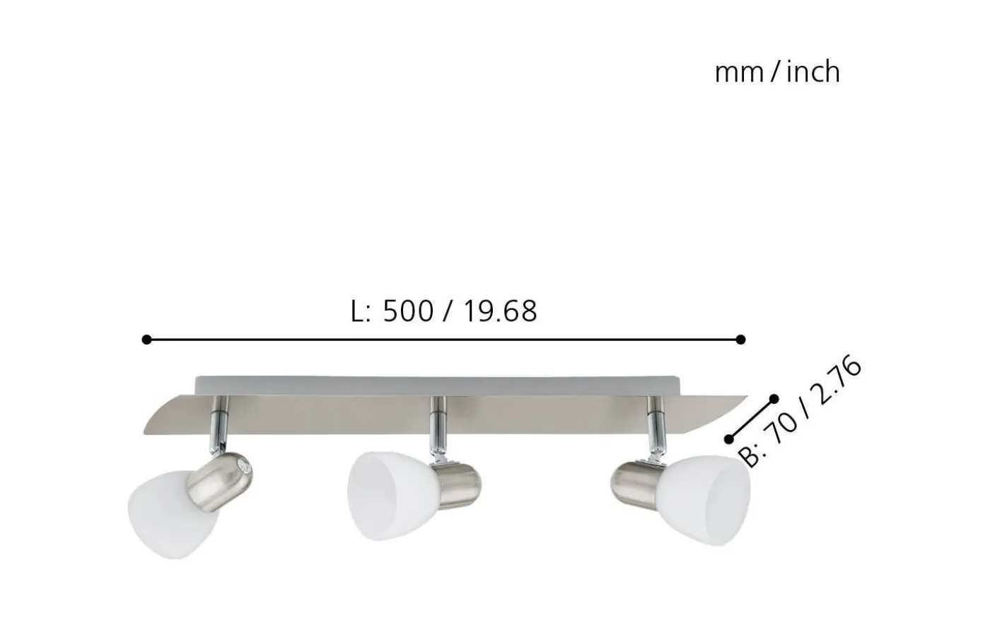 Enea Takspotlight 50cm Nickel