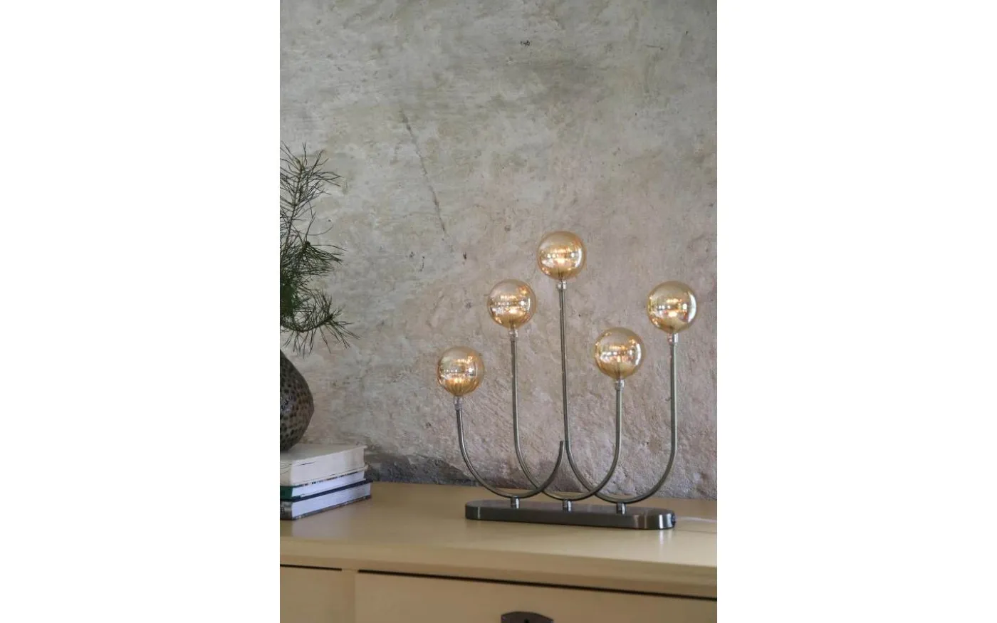 Enya Adventsljusstake 40cm Antikmässing/Amber