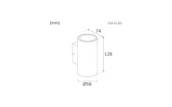 Upp & Nedljus Lampor<Llitt Erik II Vägglampa LED 2x3W 3000K Corten IP65