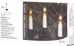 Klassisk Julgransbelysning<Star Trading Erik Julgransbelysning 16L LED Enkelledad IP44