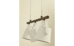 Espresso Taklampa 71cm Vit/Trä