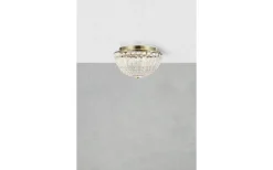 Badrumslampor Tak|Kristallplafonder<Markslojd Estelle Kristallplafond 30cm Antik Mässing/MC IP44