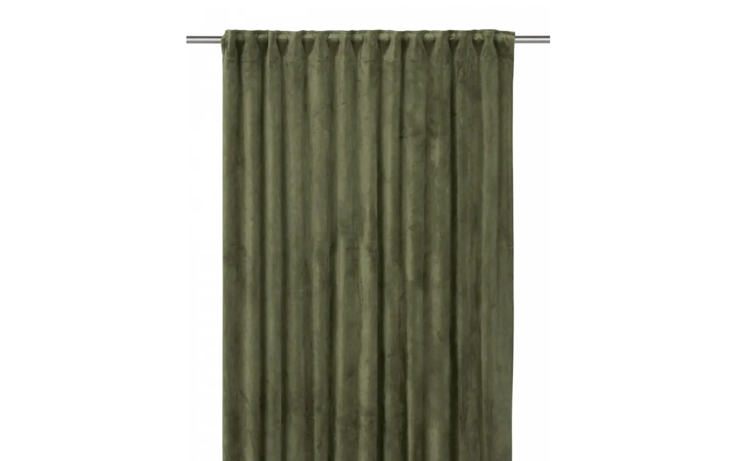 Svanefors Estelle Sammet Gardin 2P Mossa 2x135x280cm* Mörkläggningsgardiner|Enfärgade Gardiner