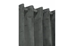 Mörkläggningsgardiner|Enfärgade Gardiner<Svanefors Estelle Sammet Gardin 2P Mellangrå 2x135x320c