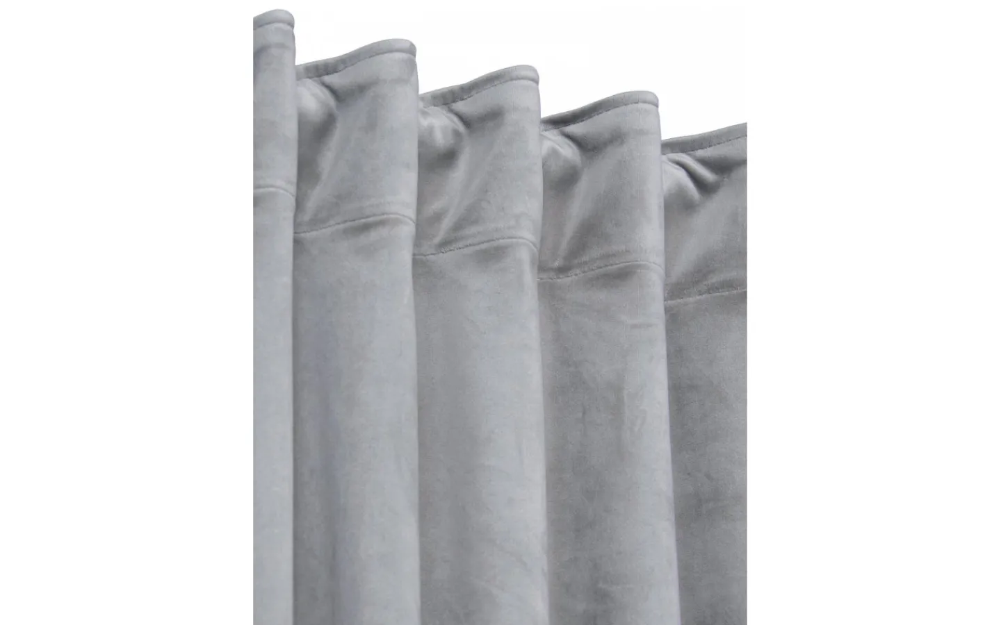 Svanefors Estelle Sammet Gardin 2P Silver 2x135x280cm* Mörkläggningsgardiner|Enfärgade Gardiner