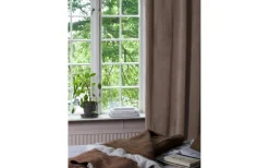 Mörkläggningsgardiner|Enfärgade Gardiner<Svanefors Estelle Sammet Gardin 2P Sand 2x135x280cm