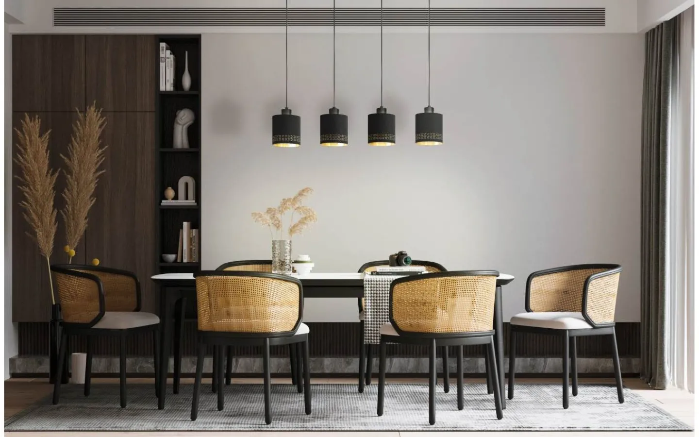 Eglo Esteperra Taklampa 94cm Svart* Avlånga Taklampor