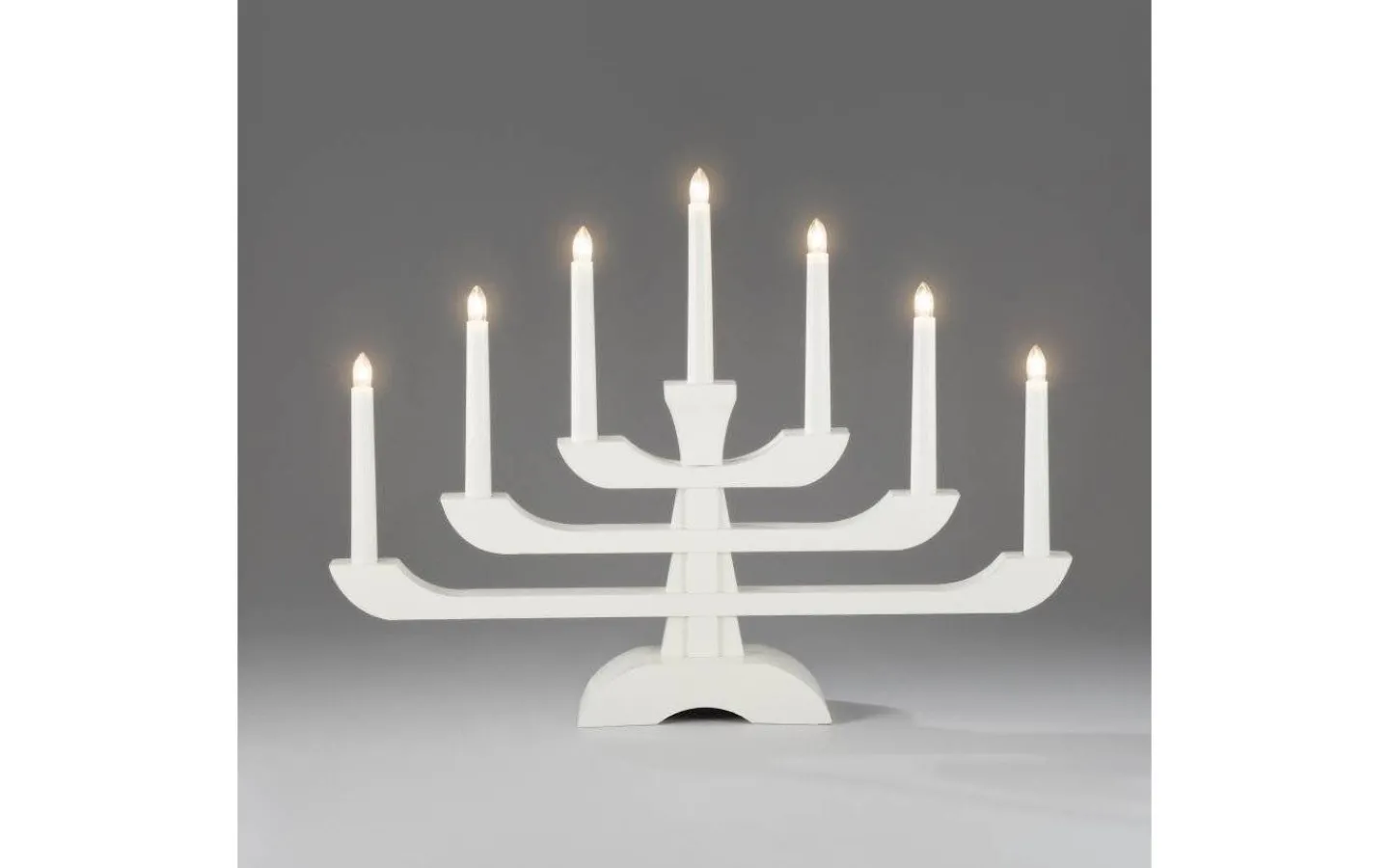 Visa Alla Adventsljusstakar|Adventsljusstakar 31-60 Cm<Konstsmide Ester Adventsljusstake 7L 39cm Vit