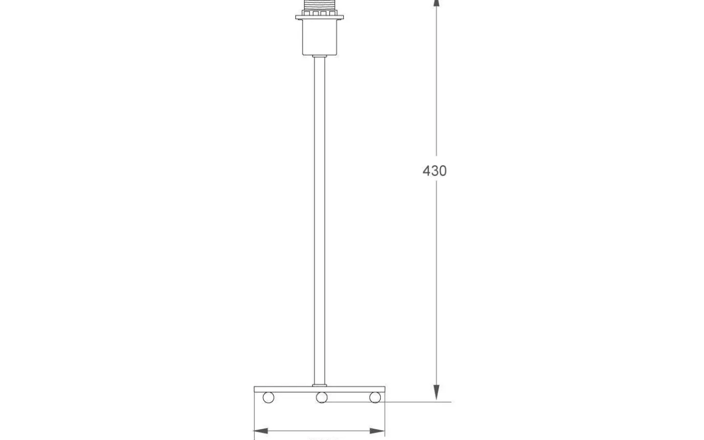 Vardagsrum|Lampfötter<Aneta Ester Lampfot 43cm Silver