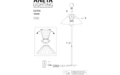 Aneta Ester Lampfot 53cm Vit* Lampfötter