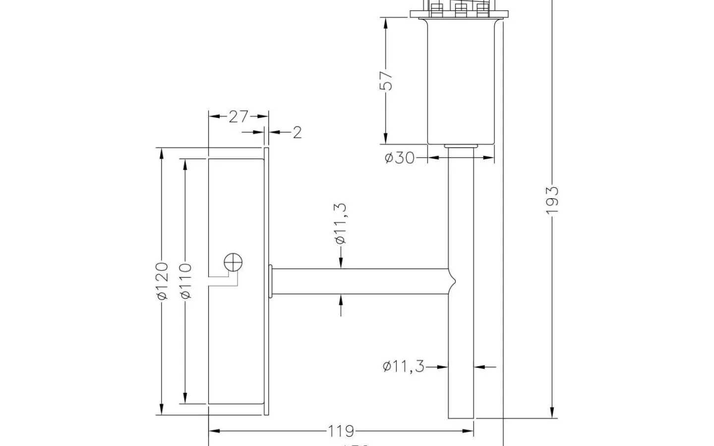 Aneta Ester Vägglampa Matt Mässing* Lampetter