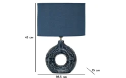 Bordslampor<Mauro Ferretti Eterna Bordslampa 43cm Blå