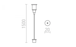 Belysningstillbehör<Rendl Eutrac 1,5m Vajerupphängning