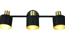 Avlånga Takspotlights|Takspot Med 3 Lampor<Trio Lighting Eva Spotlight 3-delad E14 svart/guld