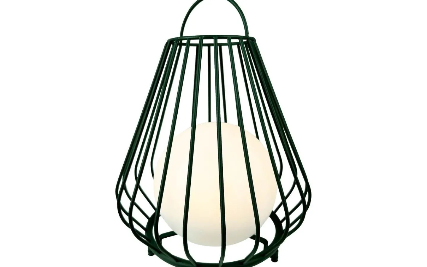 Dyberg Larsen Evesham Laddbar/Solcells Lykta 38cm LED 2700K Grön IP44* Ljuslyktor|Uppladdningsbara Lampor Utomhus