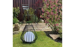 Dyberg Larsen Evesham Laddbar/Solcells Lykta 38cm LED 2700K Grön IP44* Ljuslyktor|Uppladdningsbara Lampor Utomhus