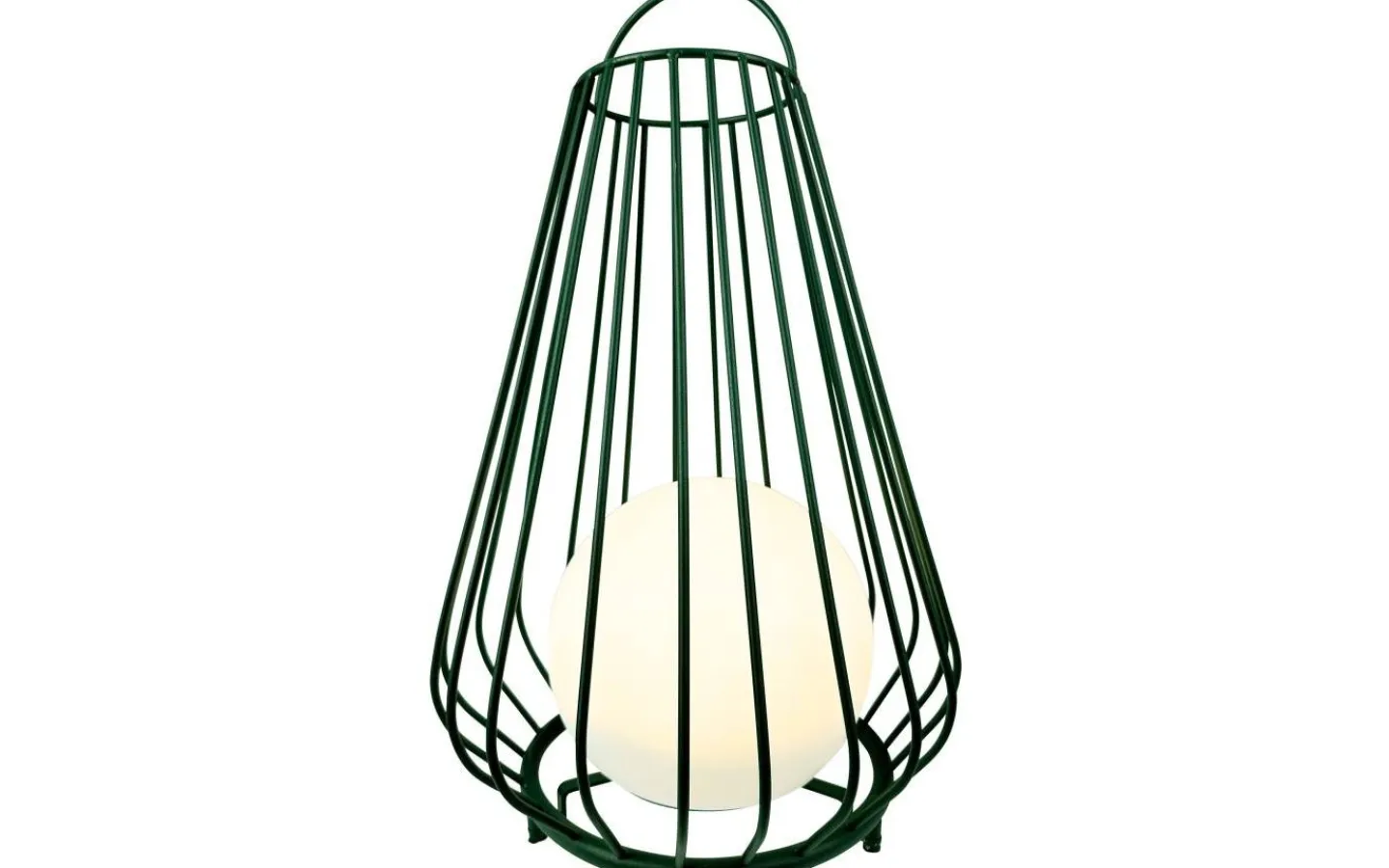 Ljuslyktor|Uppladdningsbara Lampor Utomhus<Dyberg Larsen Evesham Laddbar/Solcells Lykta 48cm LED 2700K Grön IP44