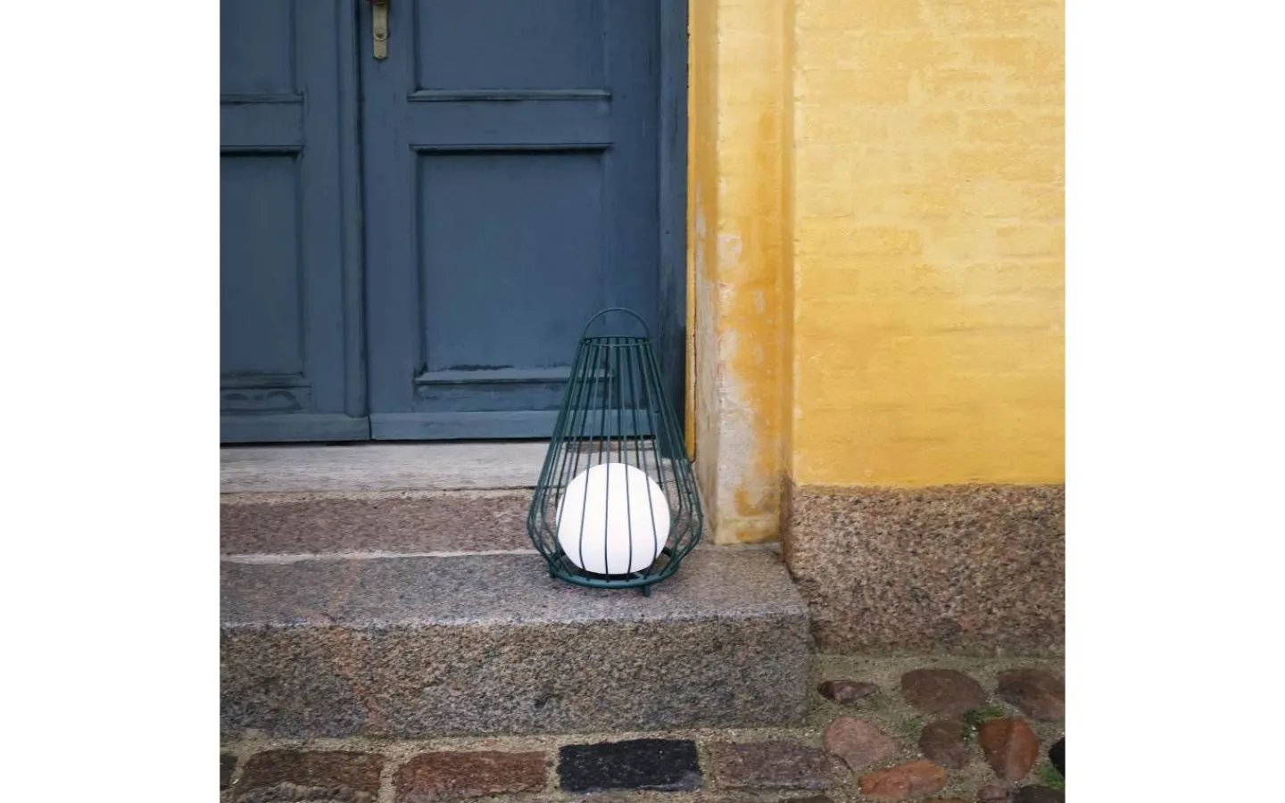 Ljuslyktor|Uppladdningsbara Lampor Utomhus<Dyberg Larsen Evesham Laddbar/Solcells Lykta 48cm LED 2700K Grön IP44