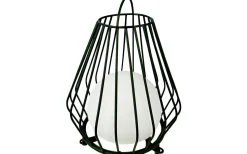 Evesham Laddbar/Solcells Lykta 23cm LED 2700K Grön IP44