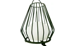 Evesham Laddbar/Solcells Lykta 23cm LED 2700K Grön IP44