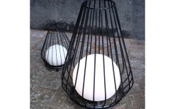 Dyberg Larsen Evesham Laddbar/Solcells Lykta 48cm LED 2700K Svart IP44* Ljuslyktor|Uppladdningsbara Lampor Utomhus