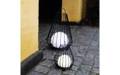 Dyberg Larsen Evesham Laddbar/Solcells Lykta 48cm LED 2700K Svart IP44* Ljuslyktor|Uppladdningsbara Lampor Utomhus