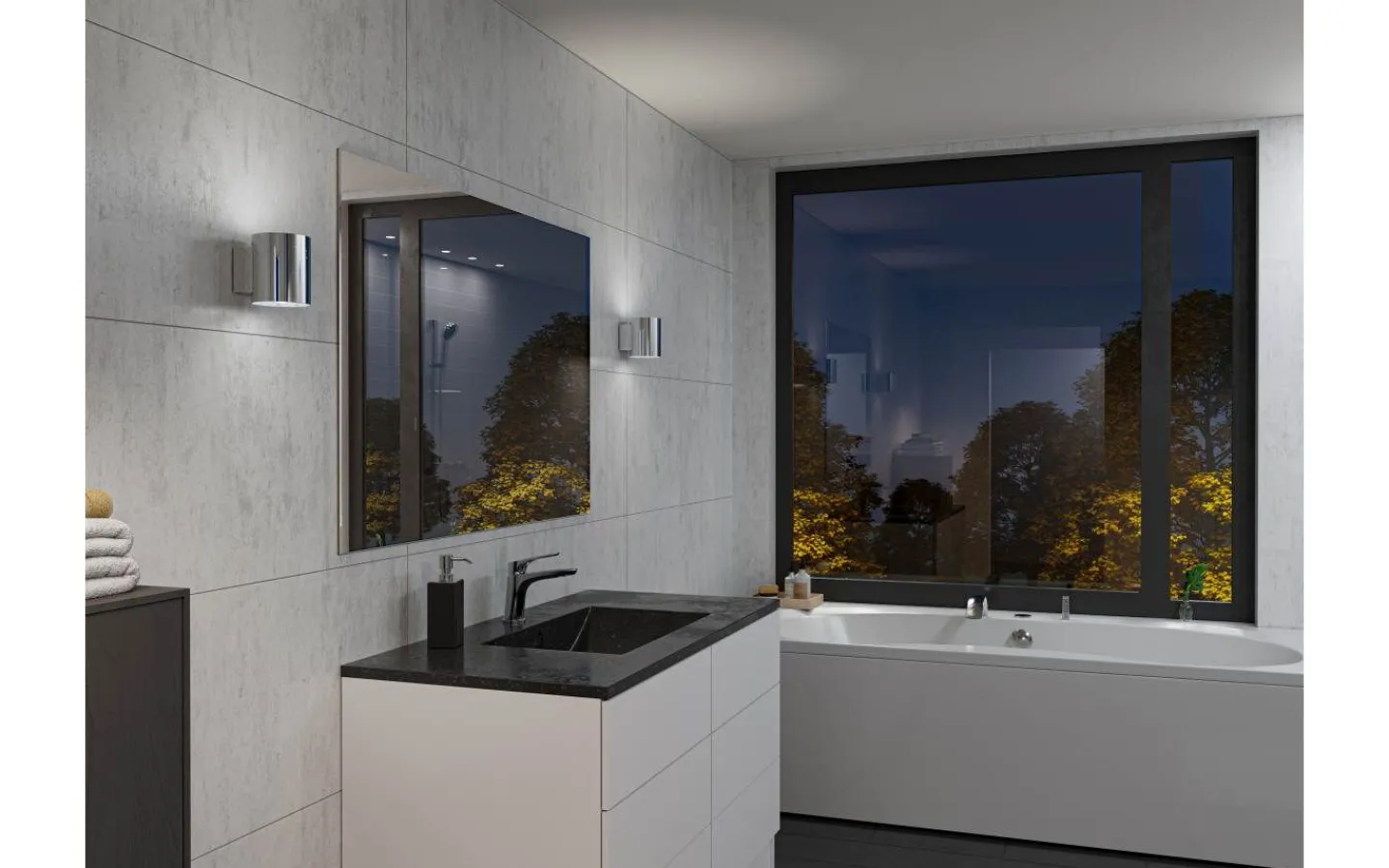 Badrum|Badrumslampor Vägg<Herstal Evoke S Vägglampa Krom IP44