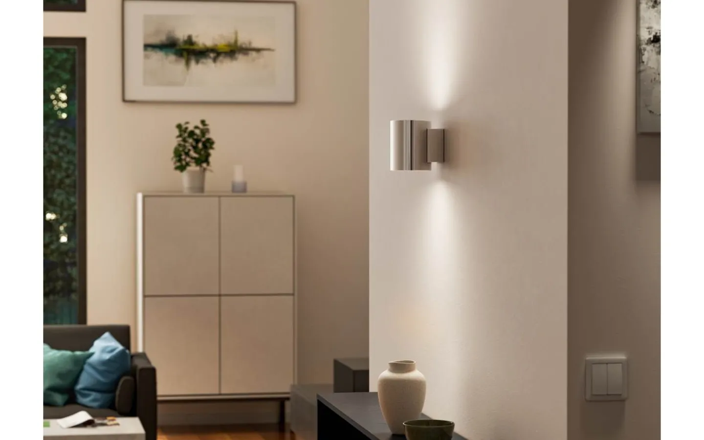 Badrum|Badrumslampor Vägg<Herstal Evoke S Vägglampa Krom IP44