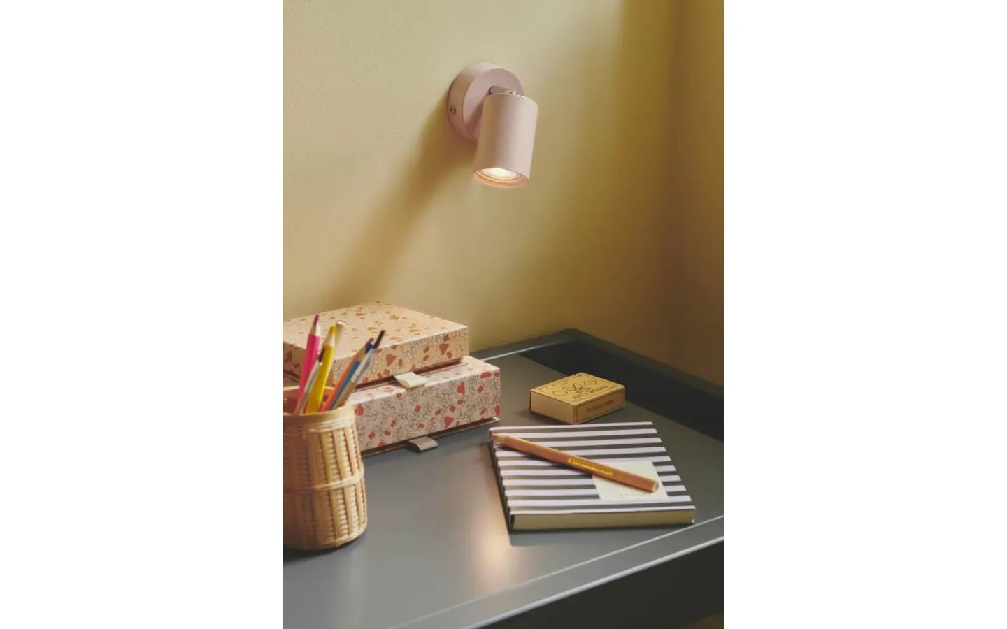 Barnrum|Läslampor<Nordlux Explore Vägglampa Puderrosa