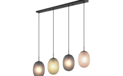 Trio Lighting Facette Taklampa 4-st E27 mattsvart/flerfärgad* Avlånga Taklampor