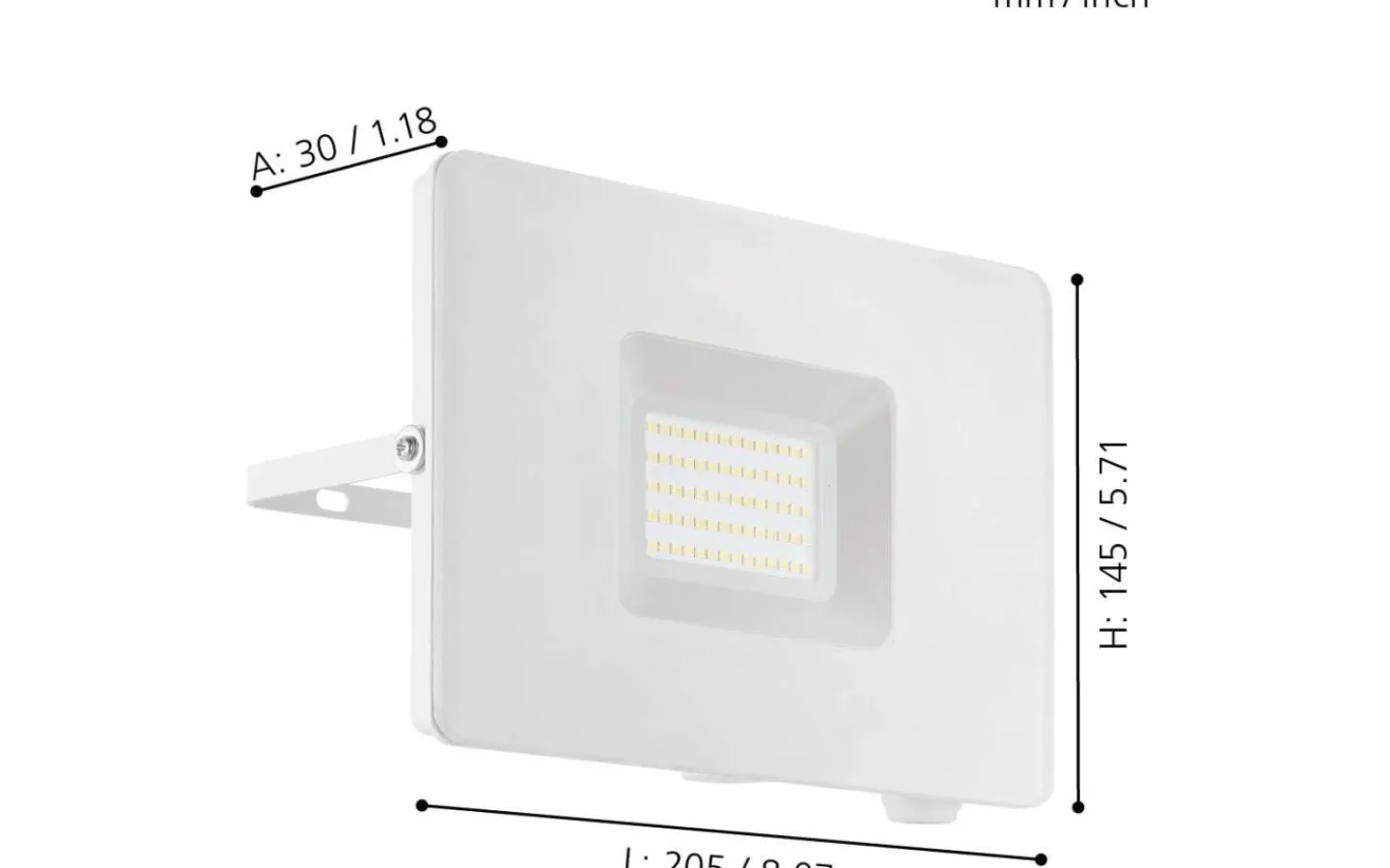 Led Strålkastare<Eglo Faedo 3 Strålkastare LED 5000K 50W Vit IP44