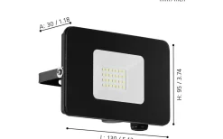 Faedo 3 Strålkastare LED 5000K 21W Svart IP44