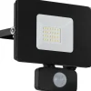 Led Strålkastare<Eglo Faedo 3 Strålkastare Rörelse LED 5000K 20W Svart IP44