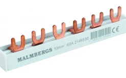 Malmbergs Fasskena 3-fas, Gaffel, 3-P, 10 mm², 6 moduler* Normkomponenter