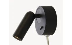 Sovrum|Läslampor<Aneta Fenja Vägglampa LED 3W 3000K Svart