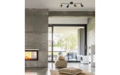 Aneta Ferdinand Takspotlight Vikbar 100cm Svart/Guld* Avlånga Takspotlights|Takspot Med Minst 4 Lampor