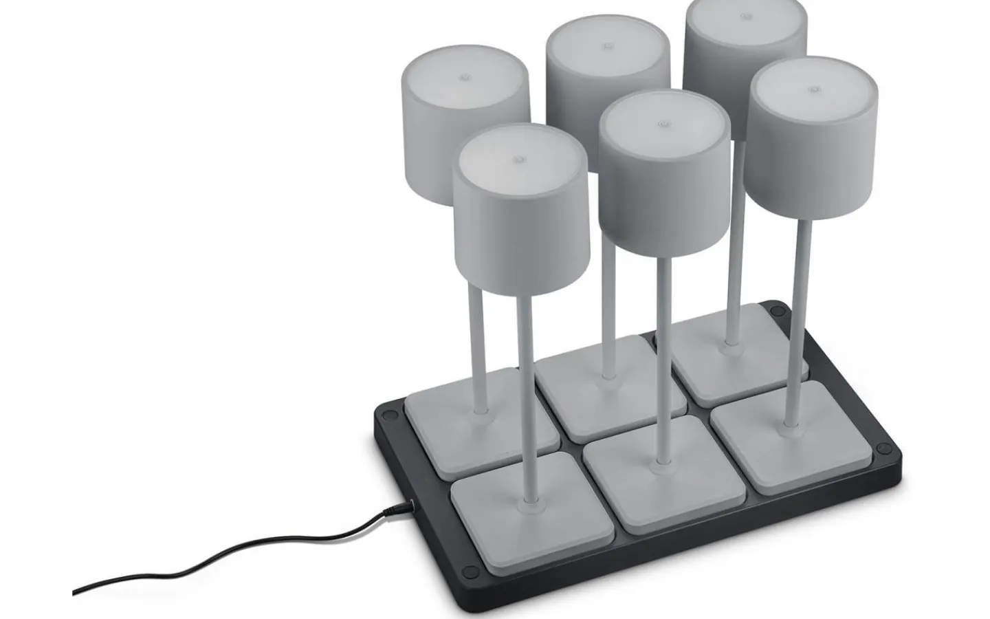 Uppladdningsbara Lampor Utomhus|Uppladdningsbara Lampor Utomhus<Reality Fernandez Laddbar Bordslampa LED 6-pack Grå IP54