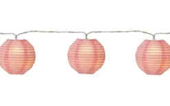 Partyslingor Inomhus 230V<Star Trading Festival Ljusslinga Risbollar LED 1,35 m Rosa