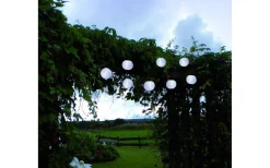 Festival Solcellsdriven Ljusslinga Risbollar Vit, 2,7m LED